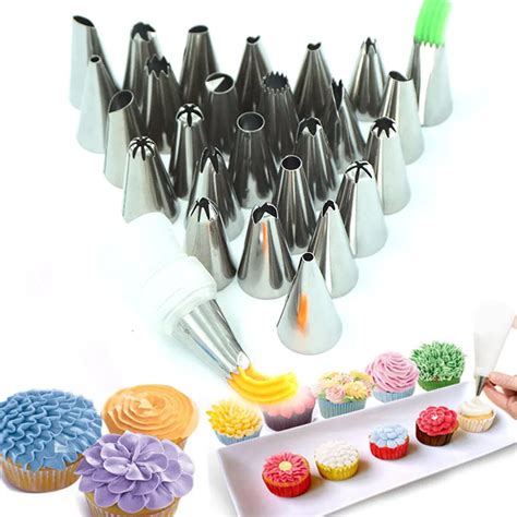 Pcs Sets Cupcake Pastry Nozzles Icing Piping Tools Cake Decorating