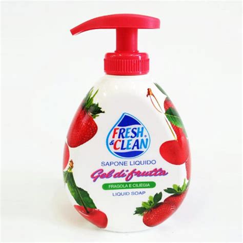 Fresh Clean Sapone Liquido Gel Di Frutta Fragola E Ciliegia Ml