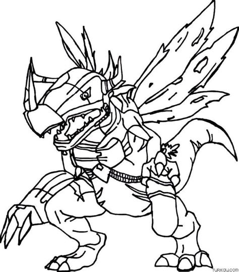 Anime Digimon Metalgreymon Virus Coloring Page Turkau The Best Porn