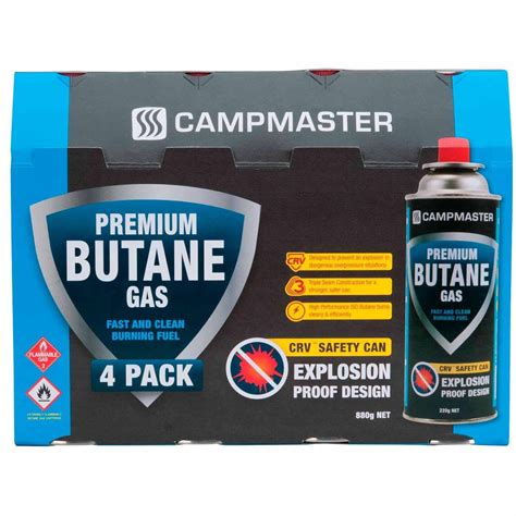 Campmaster Butane Gas Cartridge 220g Pack Of 4 Mitre10