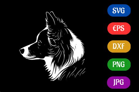 Border Collie Silhouette Vector Svg Graphic By Creative Oasis