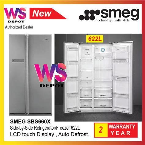 Smeg Side By Side Refrigeratorfreezer Sbs660x 622l Inverter Smeg