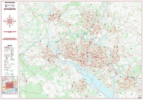 postcode city sector map southampton digital  ukmapscouk