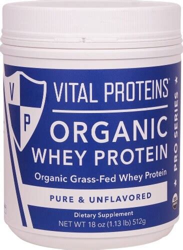 Vital Proteins Organic Whey Protein Unflavored 18 Oz Frys Food Stores