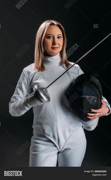 Fencer Holding Rapier Image And Photo Free Trial Bigstock