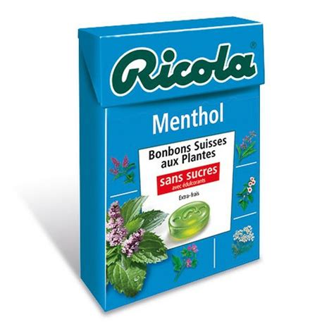 RICOLA MENTHOL S S 50G X20 ALLOBONBONS