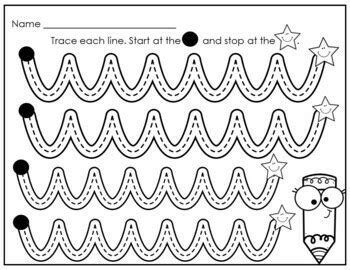 Fine Motor Prewriting Tracing Worksheets By Kreative In Kinder Tpt