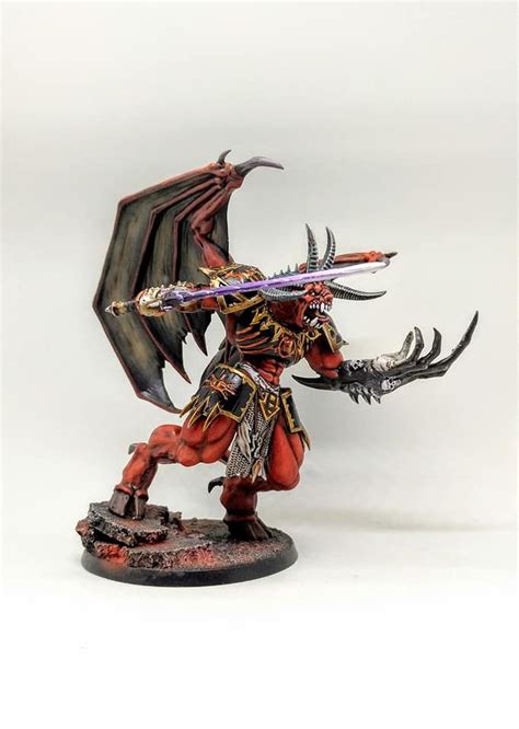 Horned Daemon of Khorne | Chaos daemons, Warhammer paint, Warhammer