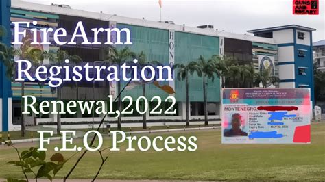 Firearm Registration Renewal 2022 Feo Process Youtube