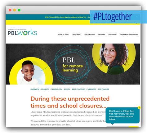 Pbl For Remote Learning Overview Pblworks Pltogether Powered By