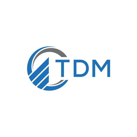 TDM Flat accounting logo design on white background. TDM creative ...