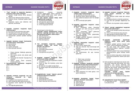 S N F Deyim Ve Atas Zleri Testi Pdf Ndir Hangisoru