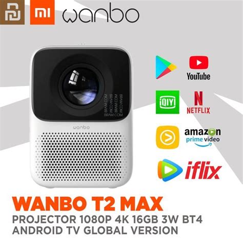 Jual Wanbo T Max Projector P K Gb W Bt Android Di Lapak Bram