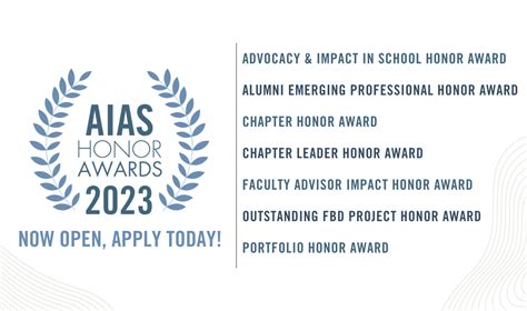 Reminder: Apply for the 2023 Honor Awards! - AIAS