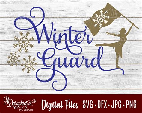 Winter Guard SVG /color Guard SVG / Snowflakes / Flag Twirler - Etsy