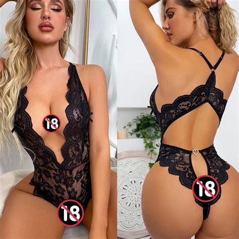 Lingerie Body Sensual Em Renda Linha Sexy Luxo Biju Traseira E Abertura Shopee Brasil
