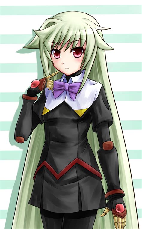 Safebooru Arcana Heart Arcana Heart 3 Black Legwear Bow Frown Gloves Green Hair Long Hair