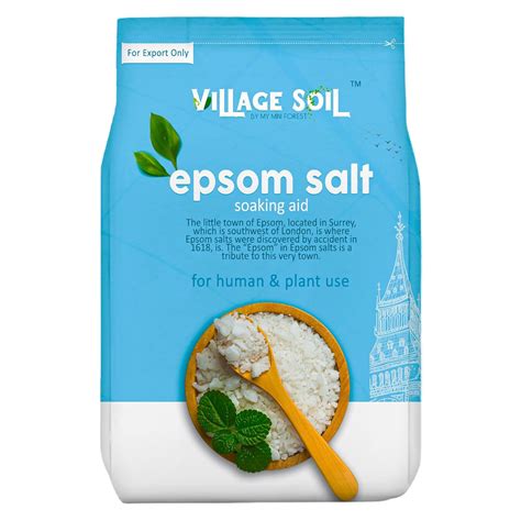 Village Soil Epsom Salt 1.2kg - Nourishing Magnesium Sulfate Boost for