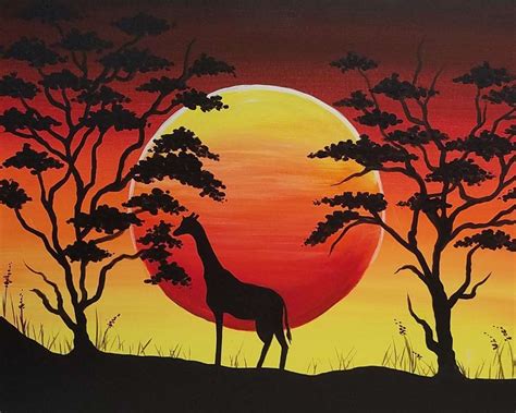 African Sunset Pinots Palette Painting