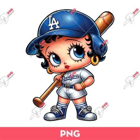 Betty Boop La Dodgers Baseball Png Betty Los Angeles Dodgers Png