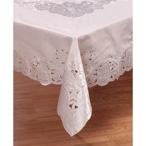 White 108-inch Round Tablecloth - 15695909 - Overstock.com Shopping ...