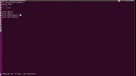Python2 Fabs Vs Abs What Is Difference Youtube