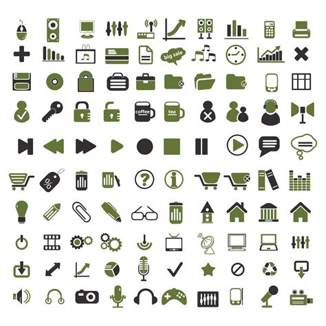 collection of various icon vector designs 22735454 Vector Art at Vecteezy