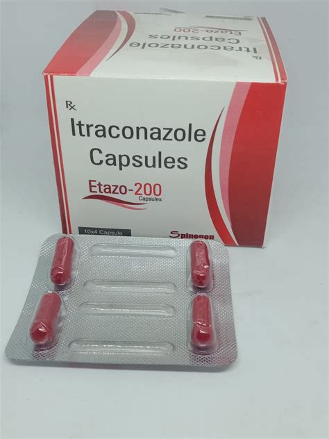 Etazo Itraconazole 200 Mg Capsules 10 X 4 Capsules Packaging Type