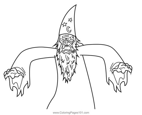 Halloween Wizard Regular Show Coloring Page | Coloring pages, Printable ...