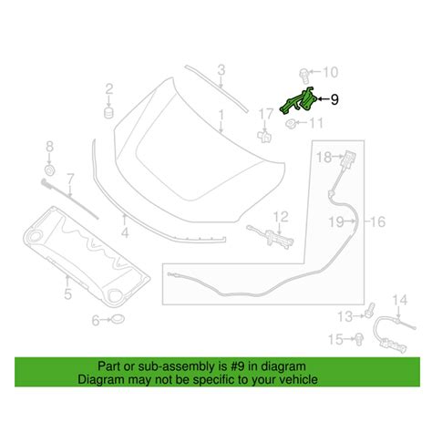 Genuine Nissan Hood Hinge Driver Side 654013KA1A Genuine Nissan