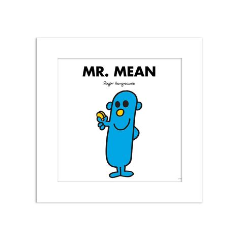 Personalised Mr Mean White Art Print