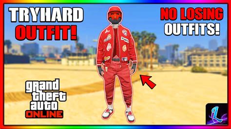 GTA 5 ONLINE NEW RED JOGGERS BELT GLITCH TRYHARD MODDED OUTFIT 1 65