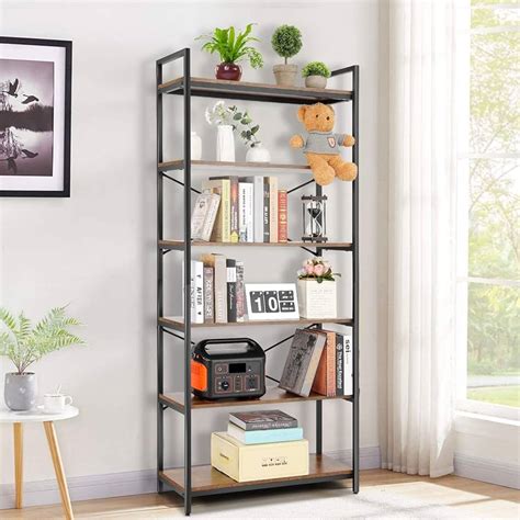 Triple Wide Tier L Shaped Bookshelf Industrial Metal