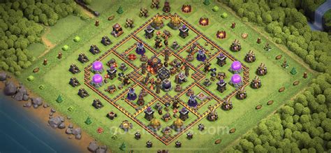 Best Anti Stars Base Th With Link Anti Air Dragon Town Hall