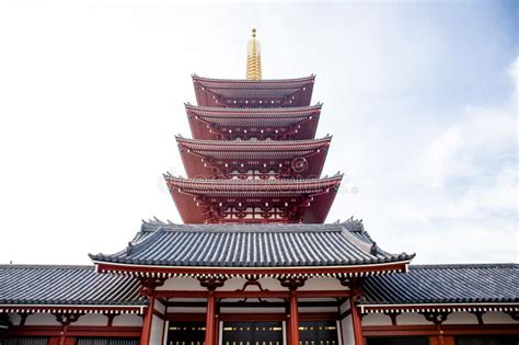 Pagode No Templo De Sensoji Asakusa Foto De Stock Editorial Imagem De