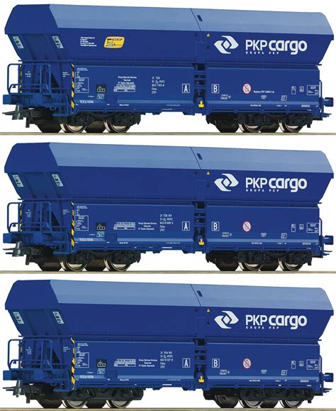 Roco Set Of 3 High Capacity Hopper Cars Of PKP Cargo EuroTrainHobby