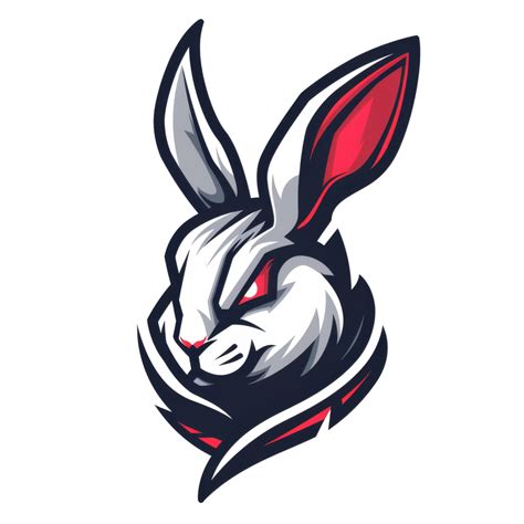 Intense Rabbit Mascot With A Fierce Look 44770831 Png