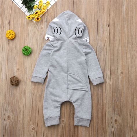 Schattige Baby Jongen Meisje D Shark Romper Jumps Grandado