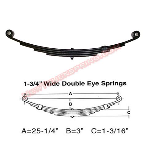 Sw5 Double Eye Trailer Leaf Spring 25 14″ Long 5 Leaf Capacity 5800lbs