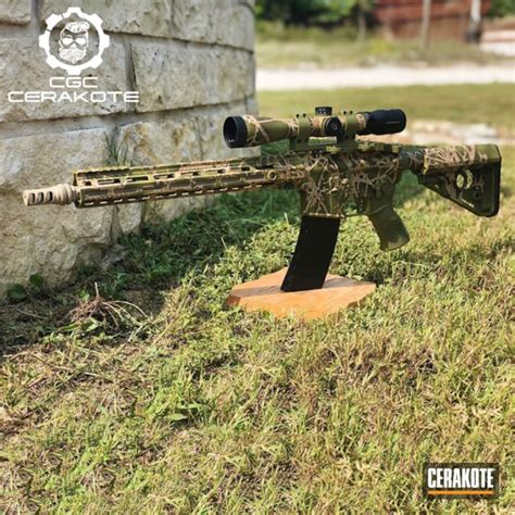 Custom Woodland Camo Ar 15 Cerakote