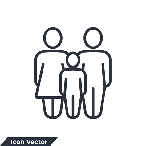 family icon logo vector illustration. Parents symbol template for ...