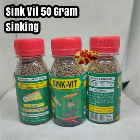 Akari Sink Vit Pelet Ikan Kecil Aquascape Tipe Sinking Gram