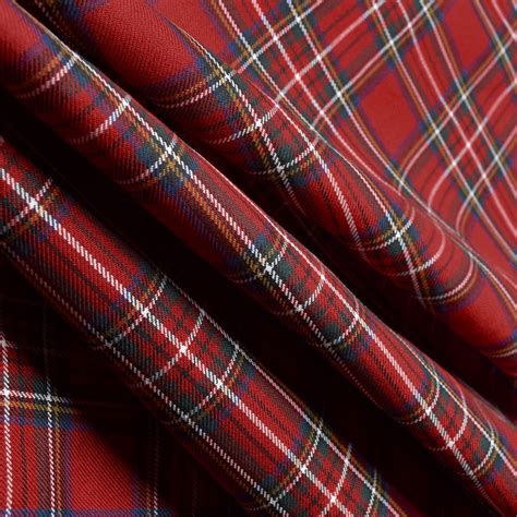 Red Classic Plaid Fabric Onlinefabricstore