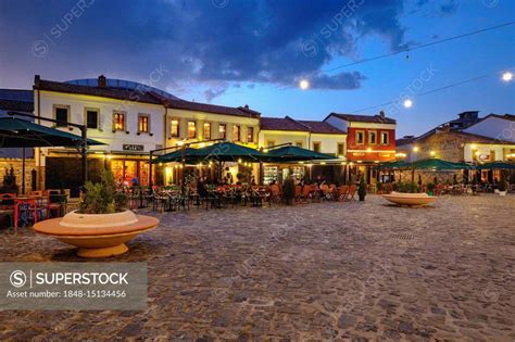 Old bazaar, Pazari i Vjetër, historic bazaar district, Korca, Korça ...