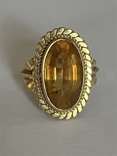 Proantic Bague Or Jaune Citrine