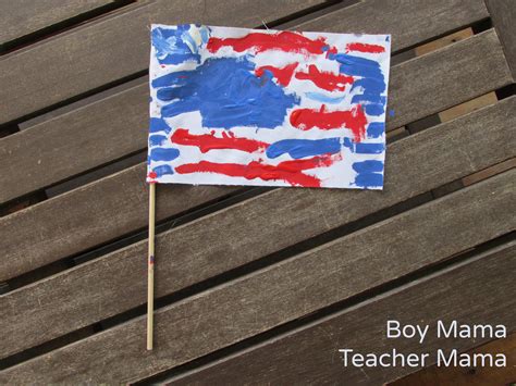 Boy Mama: Homemade Flags for the 4th of July - Boy Mama Teacher Mama