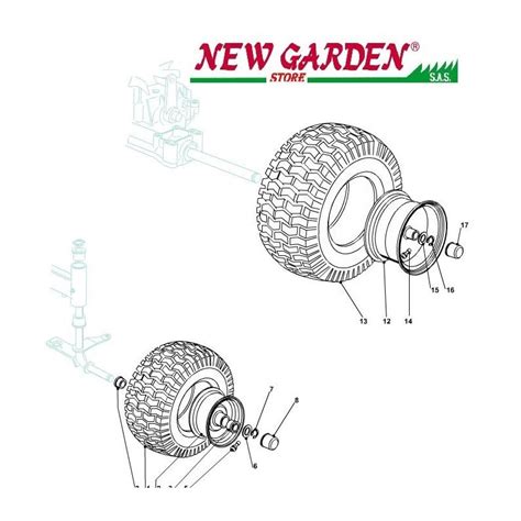 Exploded View Wheels Cm J H Lawn Tractor Castelgarden S