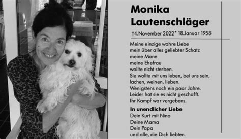 Traueranzeigen von Monika Lautenschläger vrm trauer de