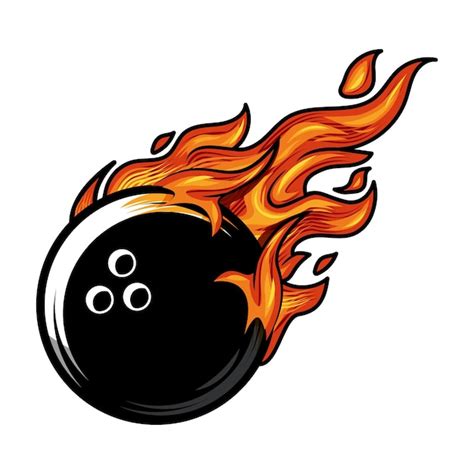 Premium Vector Hot Bowling Ball Fire Logo Silhouette Bowling Club