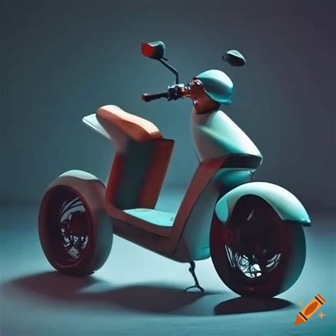 Futuristic Electric Moped Motorcycle On Craiyon